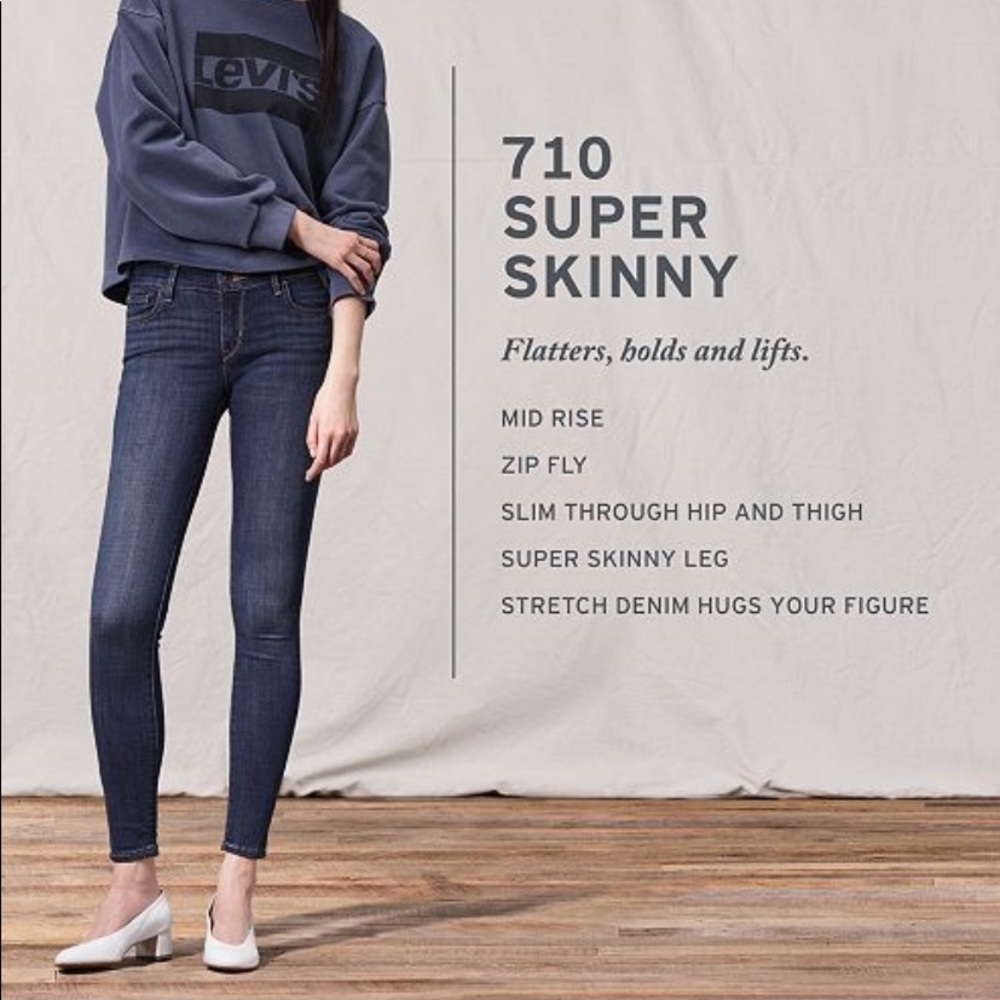 Levi’s 710 Super Skinny Jeans (in “Evolution”)